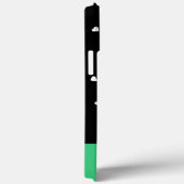 Monogram Classic Elegant Hearts Zwart en Groen Case-Mate iPhone Case (Achterkant / Rechts)