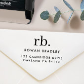 Monogram Classic Elegant minimaal retour adres Zelfinktende Stempel