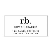 Monogram Classic Elegant minimaal retour adres Zelfinktende Stempel (Design)