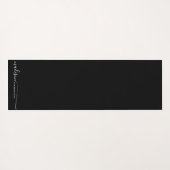 Monogram Classic Elegant Minimaal Wit Zwart Yogamat (Achterkant (horizontaal))