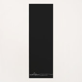 Monogram Classic Elegant Minimaal Wit Zwart Yogamat (Voorkant)