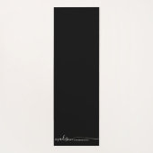 Monogram Classic Elegant Minimaal Wit Zwart Yogamat (Achterkant)