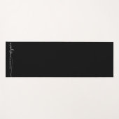Monogram Classic Elegant Minimaal Wit Zwart Yogamat (Voorkant (horizontaal))