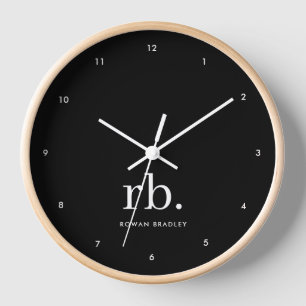 Monogram Classic Elegant Minimal Black en White
