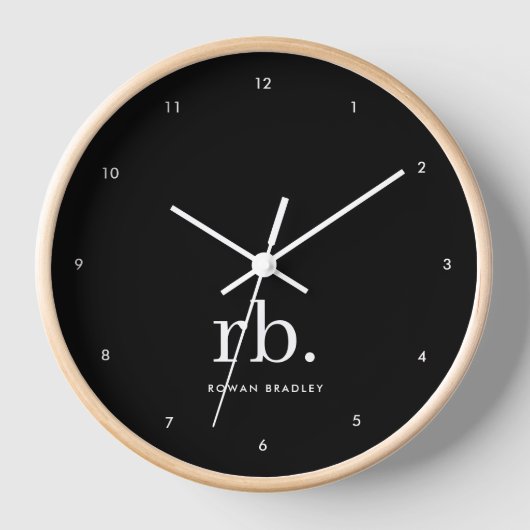 Monogram Classic Elegant Minimal Black en White (Voorkant)