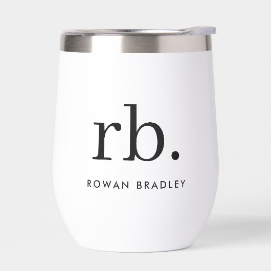 Monogram Classic Elegant Minimal Black en White (Links)