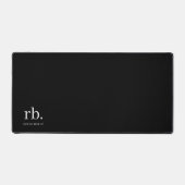 Monogram Classic Elegant Minimal Black en White Bureaumat (Voorkant)
