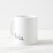 Monogram Classic Elegant Minimal Black en White Koffiemok (Voorkant links)