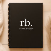 Monogram Classic Elegant Minimal Black en White Planner