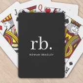 Monogram Classic Elegant Minimal Black en White Pokerkaarten