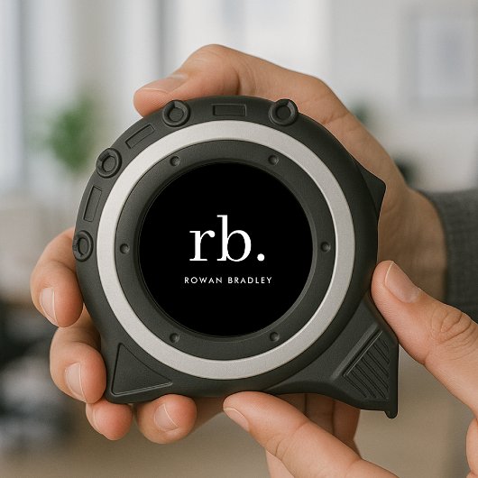 Monogram Classic Elegant Minimal Black en White Rolmaat