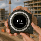 Monogram Classic Elegant Minimal Black en White Rolmaat