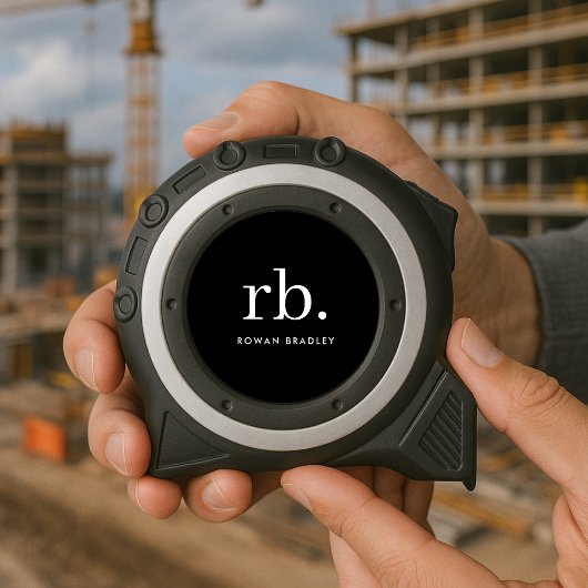 Monogram Classic Elegant Minimal Black en White Rolmaat