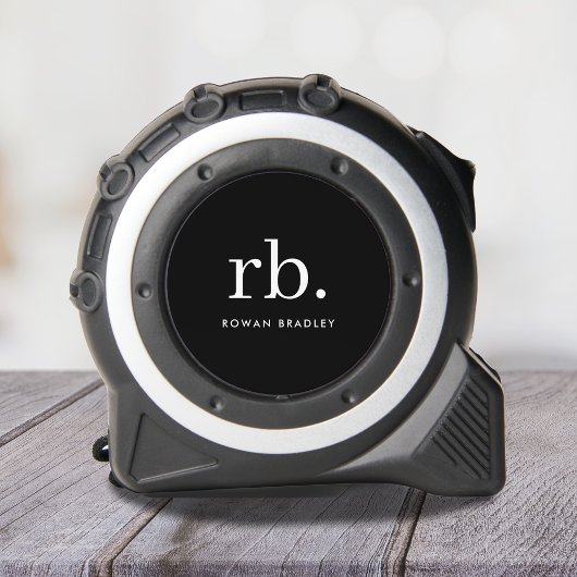 Monogram Classic Elegant Minimal Black en White Rolmaat