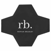 Monogram Classic Elegant Minimal Black en White Voetbal (Enkel)