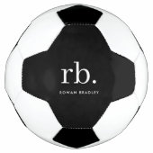 Monogram Classic Elegant Minimal Black en White Voetbal (Voorkant)