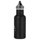 Monogram Classic Elegant Minimal Black en White Waterfles (Rechts)