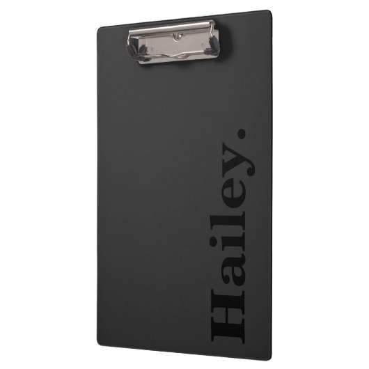 Monogram Classic Elegant Minimal Black Naam Klembord (Links)