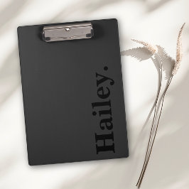 Monogram Classic Elegant Minimal Black Naam Klembord