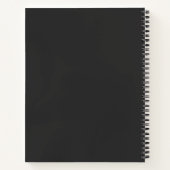 Monogram Classic Elegant Minimal Black Naam Notitieboek (Achterkant)