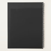 Monogram Classic Elegant Minimal Black Naam Planner (Achterkant)