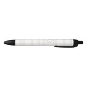 Monogram Classic Elegant Minimal Initiaal Plaid Zwarte Inkt Pen (Bodem)