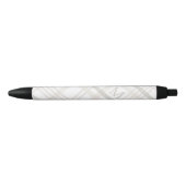 Monogram Classic Elegant Minimal Initiaal Plaid Zwarte Inkt Pen (Voorkant)