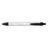 Monogram Classic Elegant Minimal Initiaal Plaid Zwarte Inkt Pen (Achterkant)