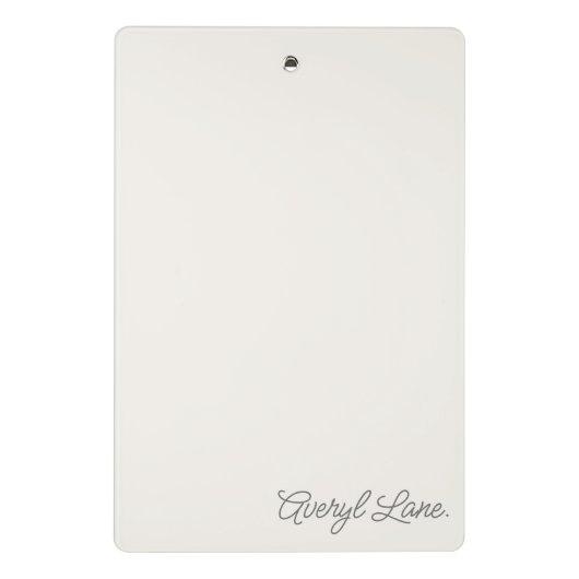 Monogram Classic Elegant Minimal Ivory Script Naam Mini Klembord (Achterkant)