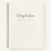 Monogram Classic Elegant Minimal Ivory Sketchbook Notitieboek (Voorkant)