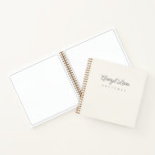 Monogram Classic Elegant Minimal Ivory Sketchbook Notitieboek (Binnen)