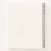 Monogram Classic Elegant Minimal Ivory White Naam Notitieboek (Achterkant)