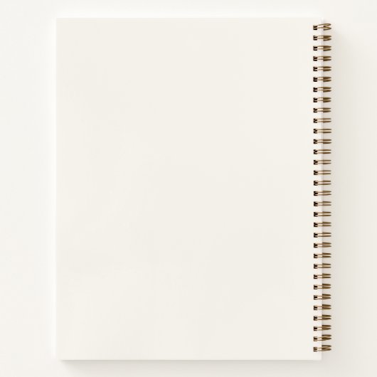 Monogram Classic Elegant Minimal Ivory White Naam Notitieboek (Achterkant)