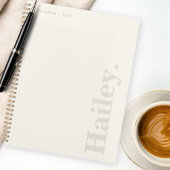 Monogram Classic Elegant Minimal Ivory White Naam Planner