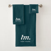 Monogram Classic Elegant Minimal Mister Bad Handdoek (Insitu)
