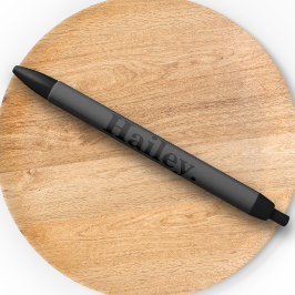 Monogram Classic Elegant Minimal Typography Naam Zwarte Inkt Pen