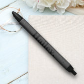 Monogram Classic Elegant Minimal Typography Naam Zwarte Inkt Pen