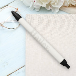 Monogram Classic Elegant Minimal Typography Naam Zwarte Inkt Pen