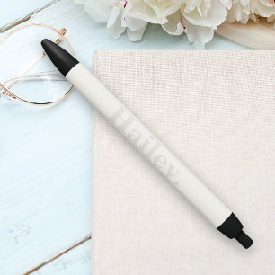 Monogram Classic Elegant Minimal Typography Naam Zwarte Inkt Pen
