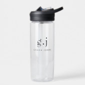 Monogram Classic Elegant Minimal Waterfles (Links)