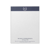 Monogram Classic Elegant Professional A4-Notitiebl Notitieblok (Linkerzijde)