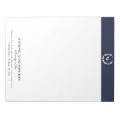 Monogram Classic Elegant Professional A4-Notitiebl Notitieblok (Voorkant)