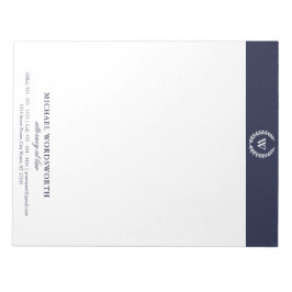 Monogram Classic Elegant Professional A4-Notitiebl Notitieblok
