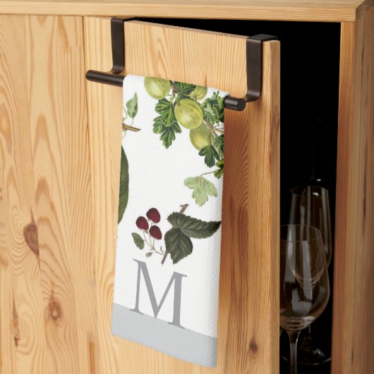 Monogram Classic Fruit Design of Tekst toevoegen a Theedoek (Derde Gevouwen)