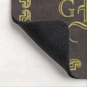 Monogram Classic Gold Lijst Antiek Leder Fancy Muismat (Hoek)