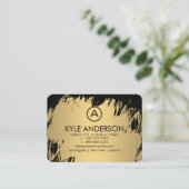 Monogram Classic Gold Lux Geborsteld Visitekaartje (Staand voorkant)