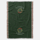 Monogram Classic Holly WreatCustom Kerstmis Deken (Voorkant Verticaal)