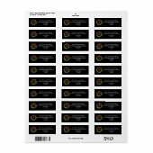 Monogram Classic Holly WreatCustom Kerstmis Etiket (Full Sheet)