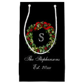 Monogram Classic Holly WreatCustom Kerstmis Klein Cadeauzakje (Voorkant)