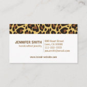 Monogram Classic Leopard Print Rockabilly Patroon Visitekaartje (Achterkant)